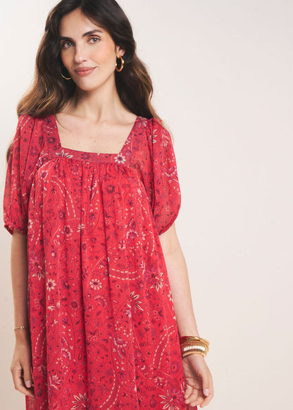 Valentina - Vestido corto estampado