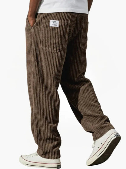 Pepe - Pantalones de pana para hombre con cintura elástica