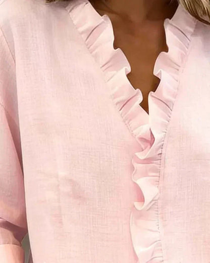 Vanesa - Blusa elegante con cuello en V