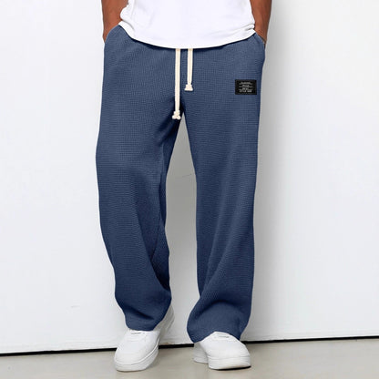 David - Pantalones informales para hombre con cintura ajustable