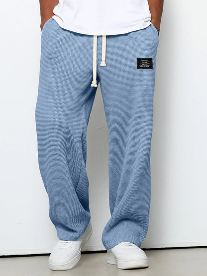 David - Pantalones informales para hombre con cintura ajustable