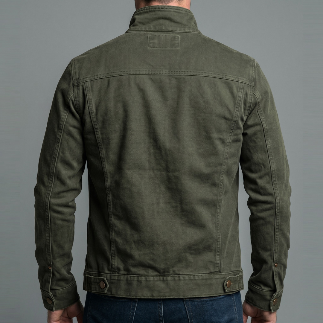 Denver - Chaqueta vintage de algodón con cremallera