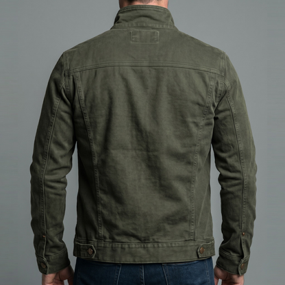 Denver - Chaqueta vintage de algodón con cremallera