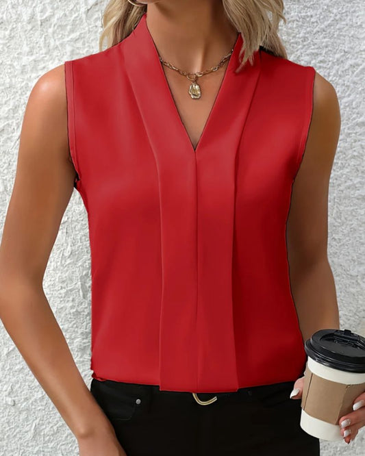 Nicole - Top holgado e informal con cuello en V