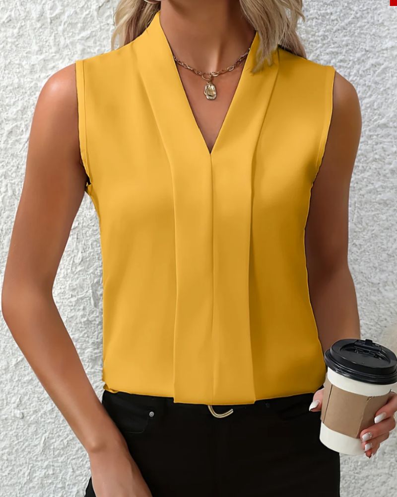 Nicole - Top holgado e informal con cuello en V