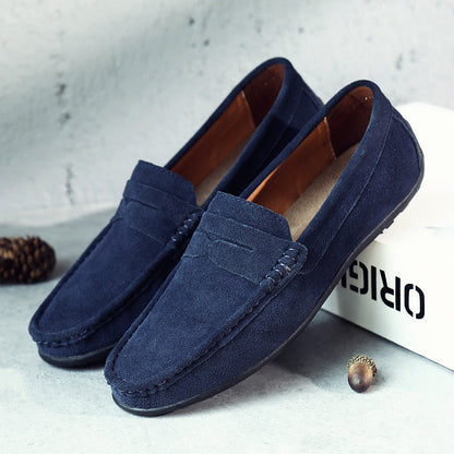 Neo - Mocasines retro de ante para hombre