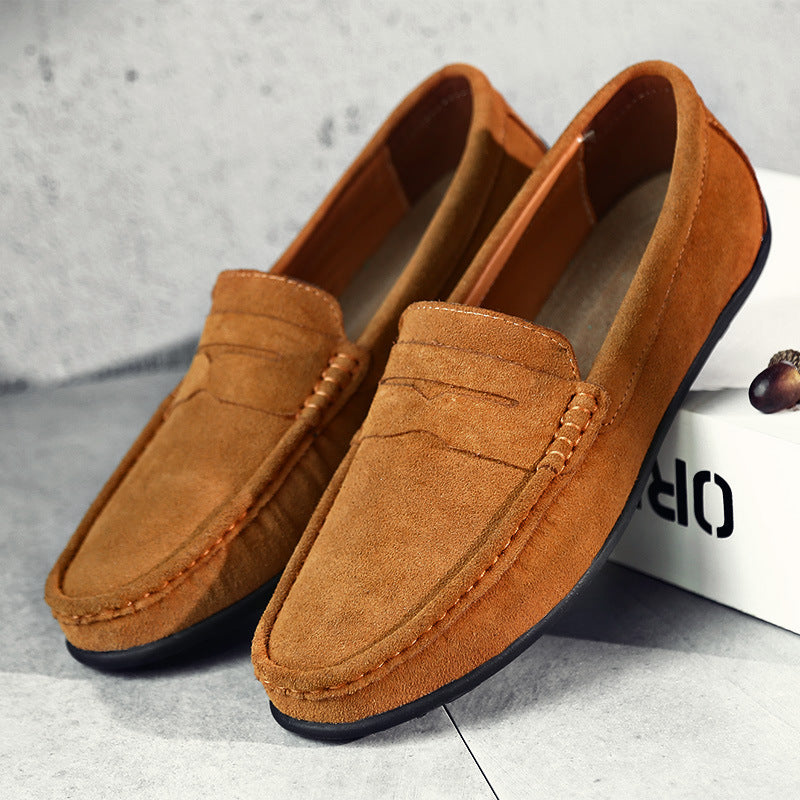 Neo - Mocasines retro de ante para hombre