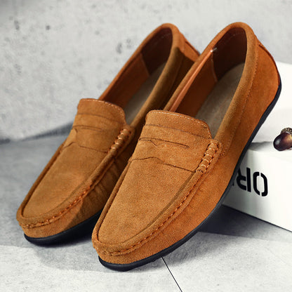 Neo - Mocasines retro de ante para hombre