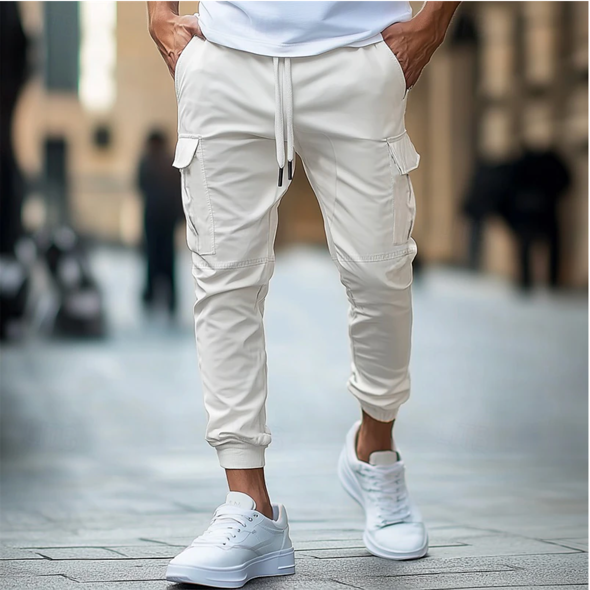 Leo - Pantalones cargo para hombre con bolsillos espaciosos