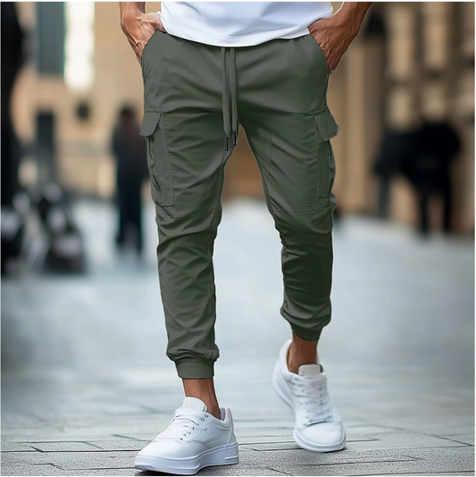 Leo - Pantalones cargo para hombre con bolsillos espaciosos