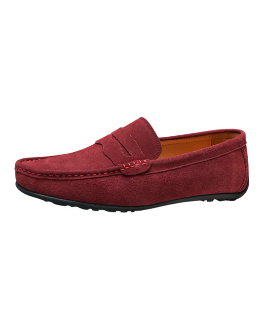 Neo - Mocasines retro de ante para hombre