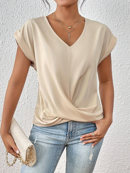 Tina - Cómoda camiseta con cuello en V