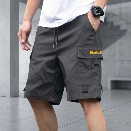 Island - Pantalones cortos tipo cargo con cordón ajustable