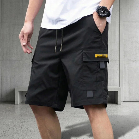 Island - Pantalones cortos tipo cargo con cordón ajustable
