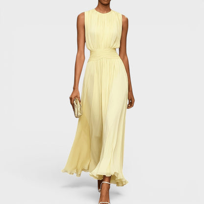 Carlota - Elegante vestido midi de gasa