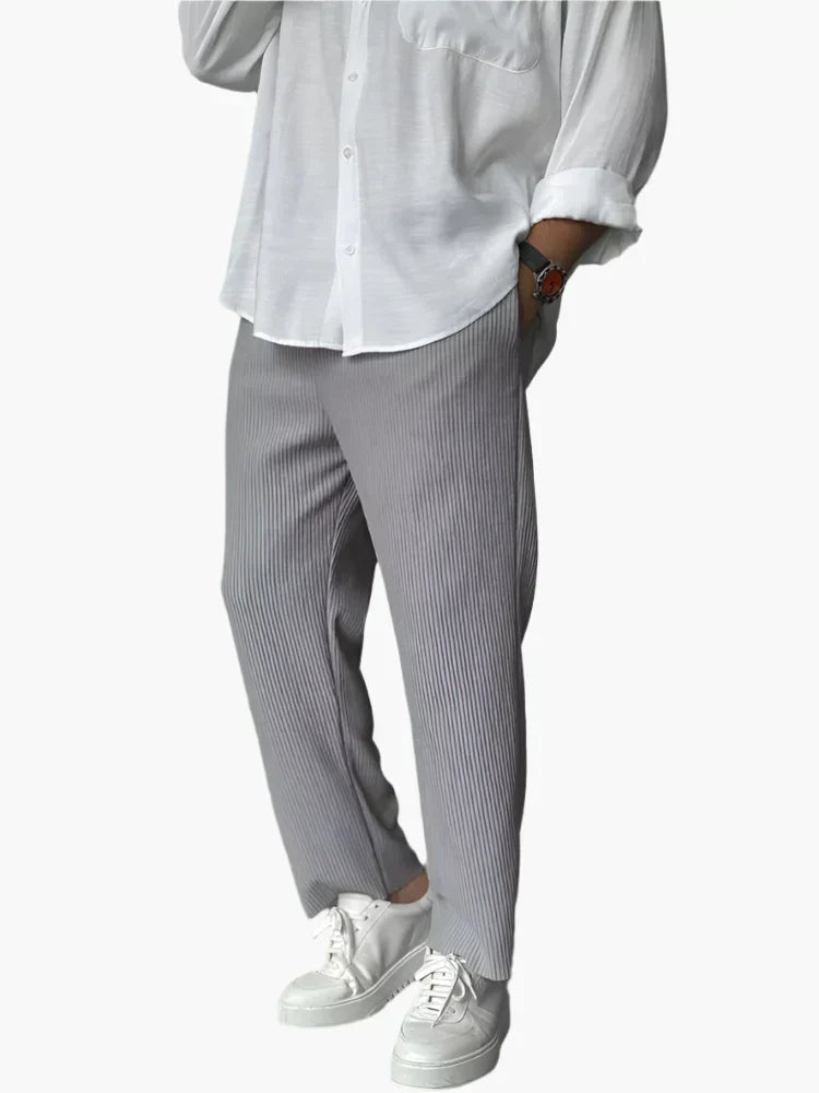 Sergio - Pantalones plisados de corte «Relax Fit» para hombre
