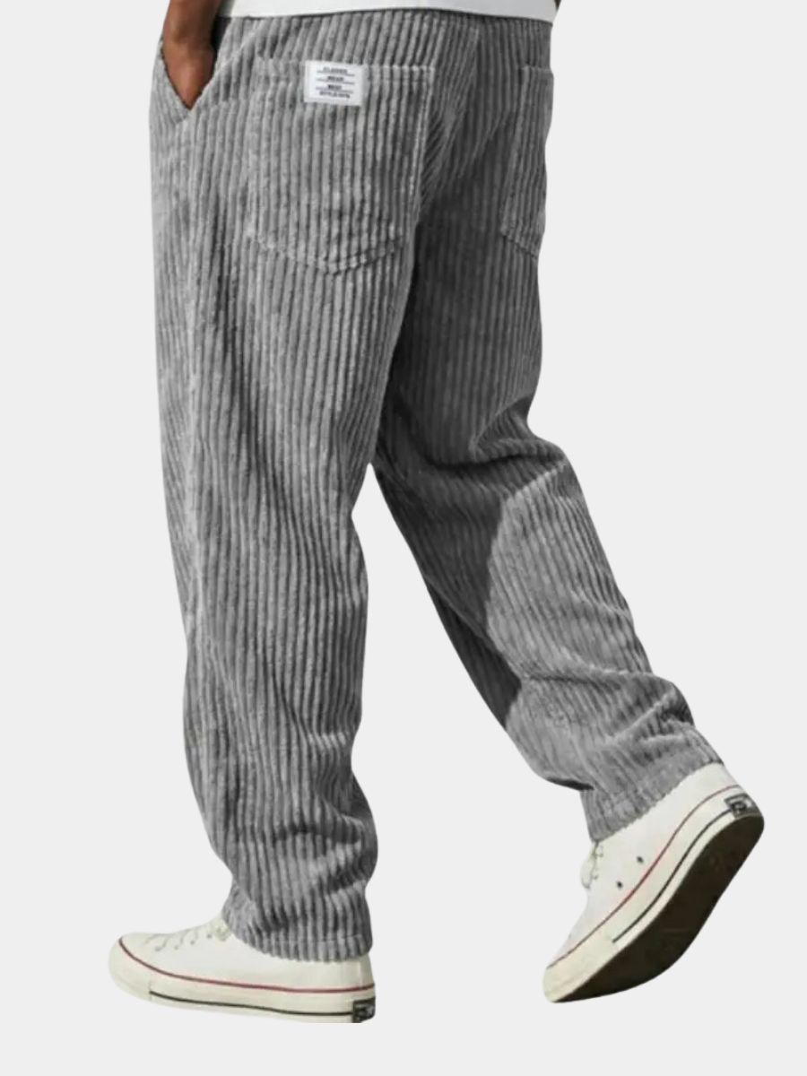 Pepe - Pantalones de pana para hombre con cintura elástica