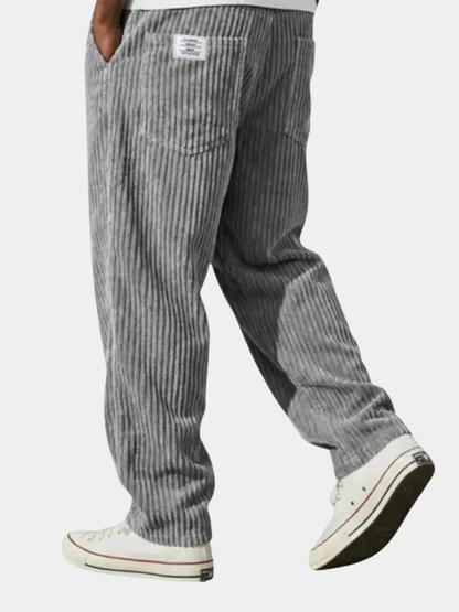 Pepe - Pantalones de pana para hombre con cintura elástica