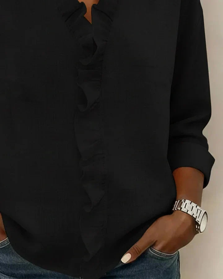Vanesa - Blusa elegante con cuello en V