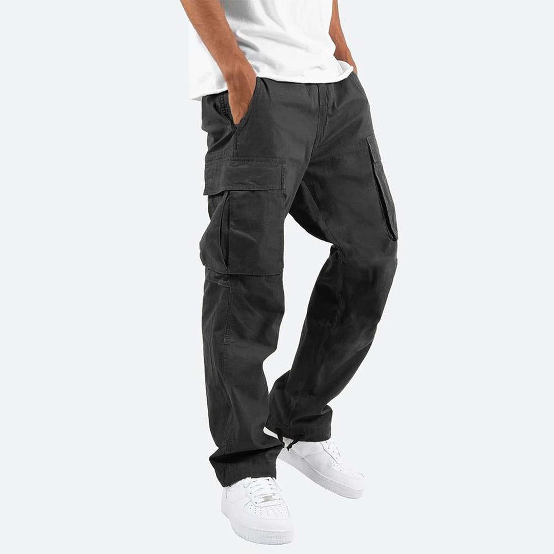 Zeplin - Pantalones cargo informales con múltiples bolsillos para hombre