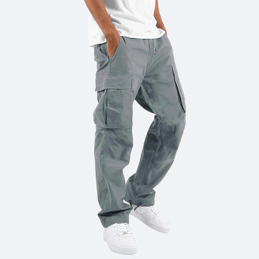 Zeplin - Pantalones cargo informales con múltiples bolsillos para hombre
