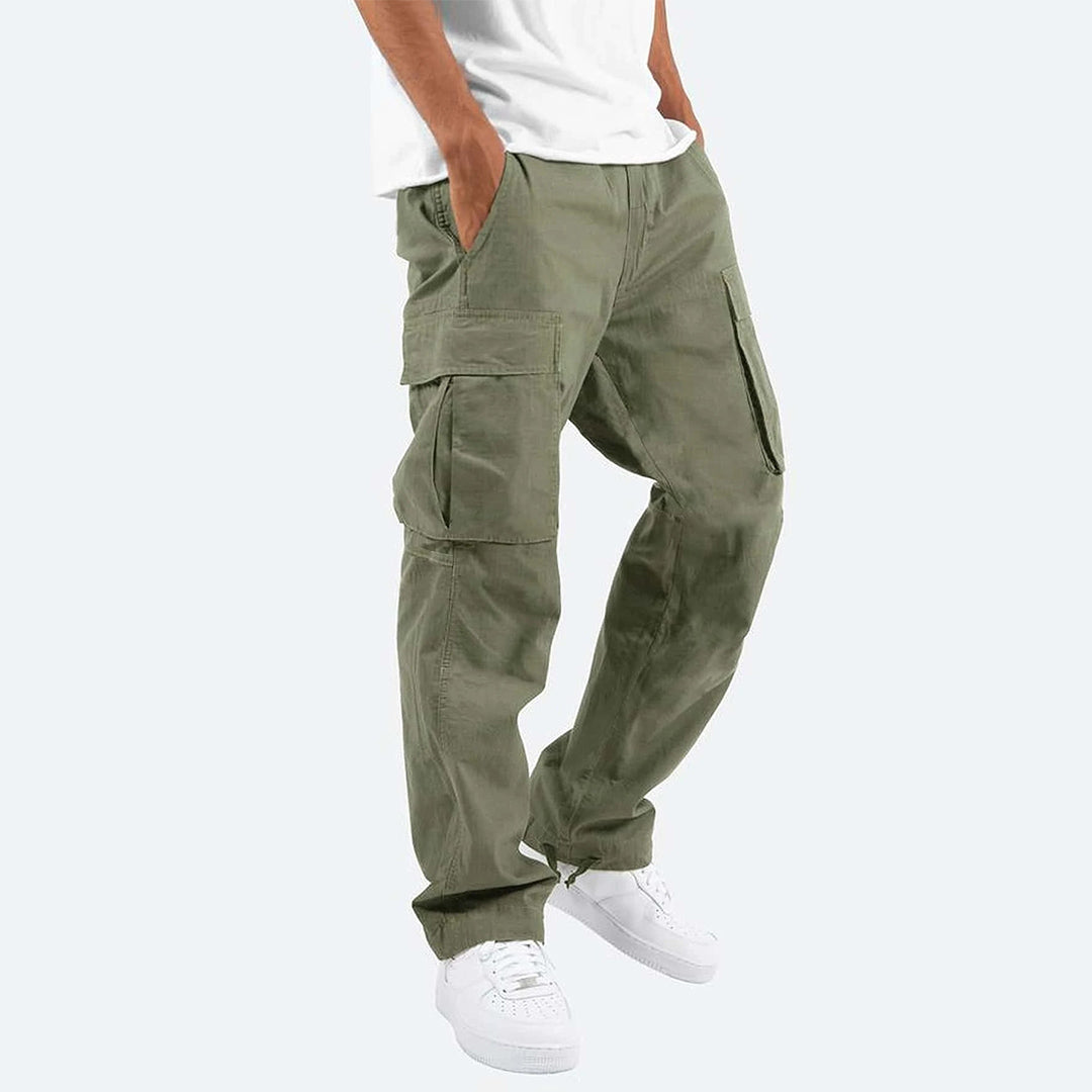 Zeplin - Pantalones cargo informales con múltiples bolsillos para hombre
