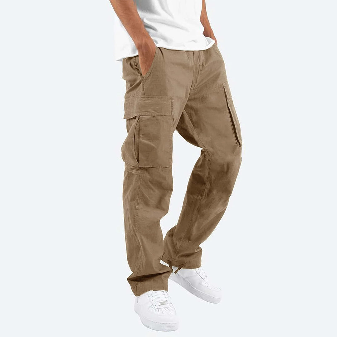 Zeplin - Pantalones cargo informales con múltiples bolsillos para hombre