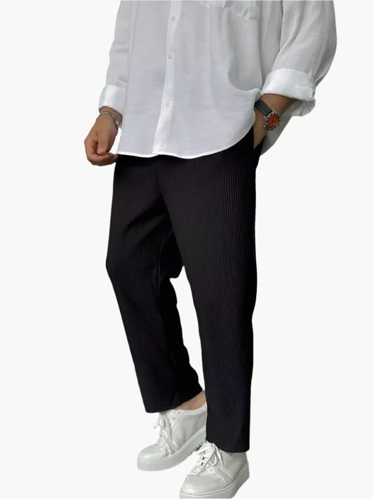 Sergio - Pantalones plisados de corte «Relax Fit» para hombre