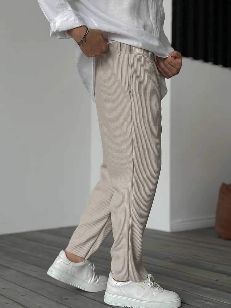 Sergio - Pantalones plisados de corte «Relax Fit» para hombre