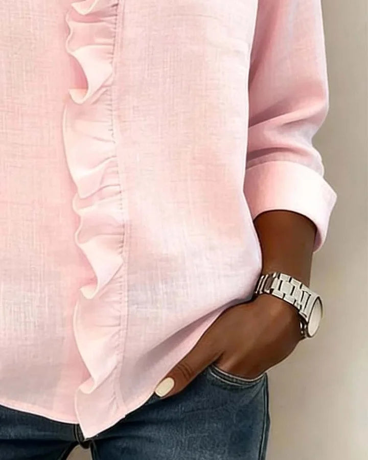 Vanesa - Blusa elegante con cuello en V