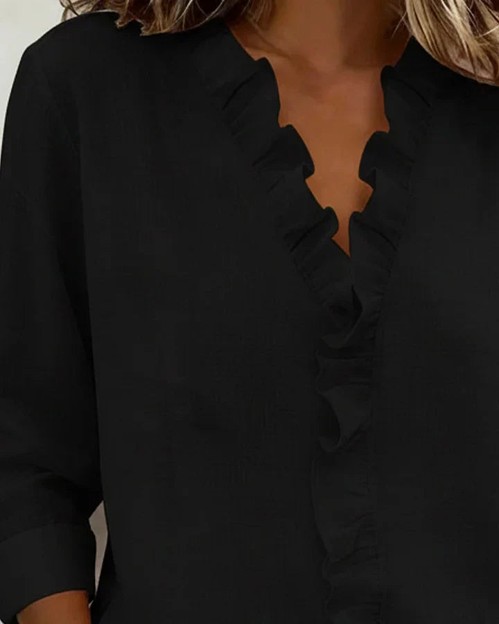 Vanesa - Blusa elegante con cuello en V