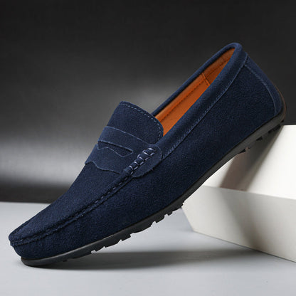 Neo - Mocasines retro de ante para hombre