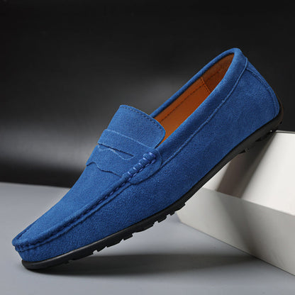 Neo - Mocasines retro de ante para hombre