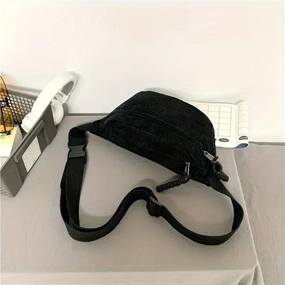 Penelope - Bolso bandolera de terciopelo acanalado