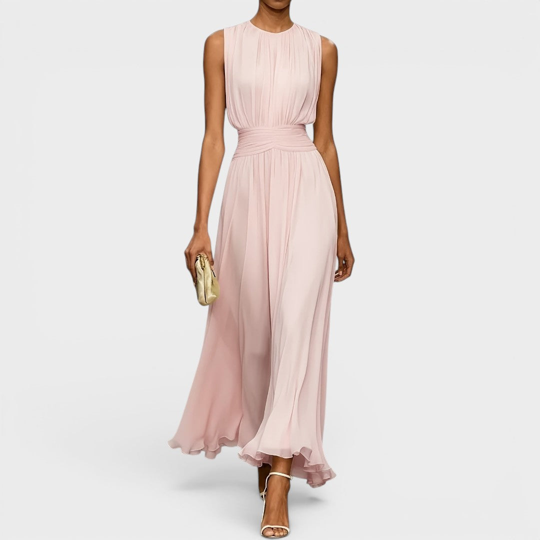 Carlota - Elegante vestido midi de gasa