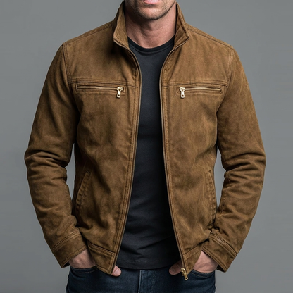 Denver - Chaqueta vintage de algodón con cremallera