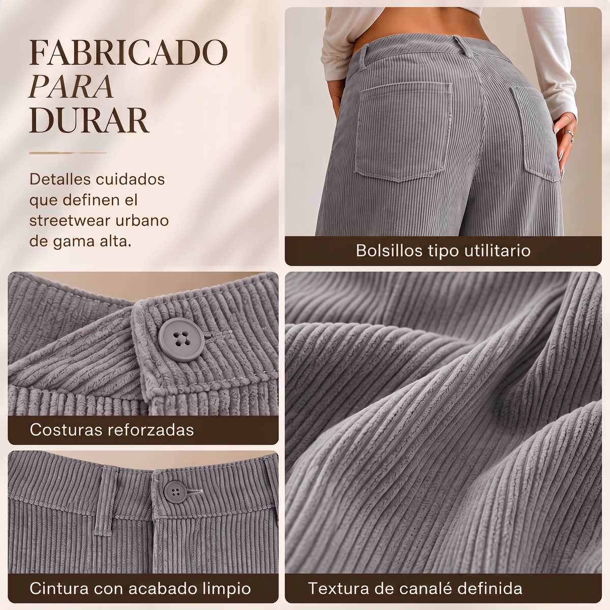 Penelope - Pantalones anchos y cómodos de corte holgado para mujer