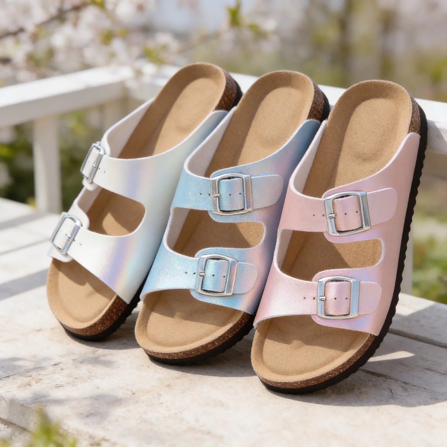 Milano – Sandalias cómodas con doble hebilla