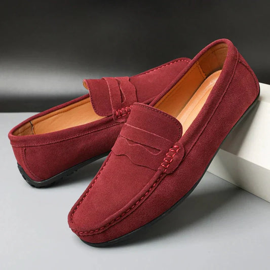Neo - Mocasines retro de ante para hombre