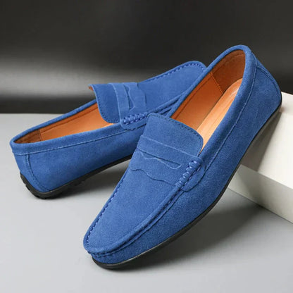 Neo - Mocasines retro de ante para hombre