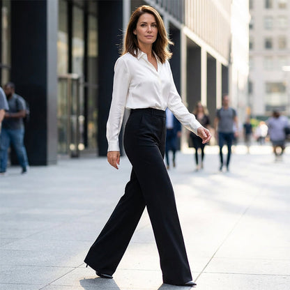 Noa - Pantalones de traje de mujer de cintura alta