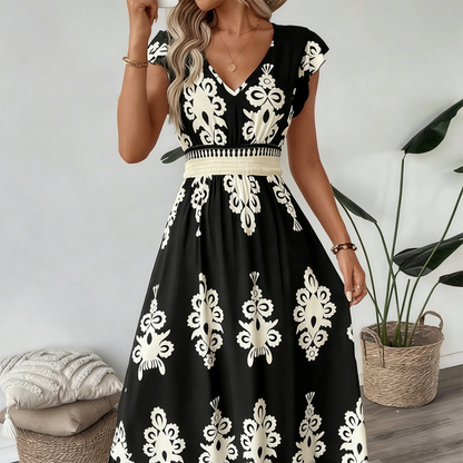 Eclipse - Vestido largo de mujer con estampado barroco