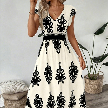 Eclipse - Vestido largo de mujer con estampado barroco