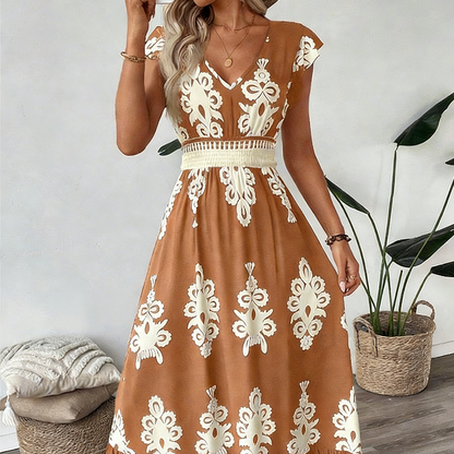 Eclipse - Vestido largo de mujer con estampado barroco