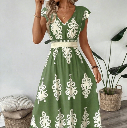 Eclipse - Vestido largo de mujer con estampado barroco