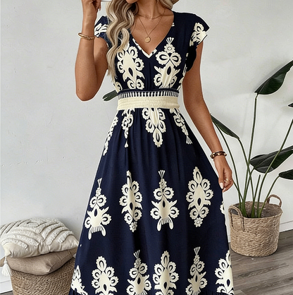 Eclipse - Vestido largo de mujer con estampado barroco