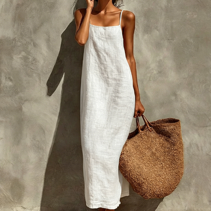 Verdelis - Vestido liso de estilo informal para mujer