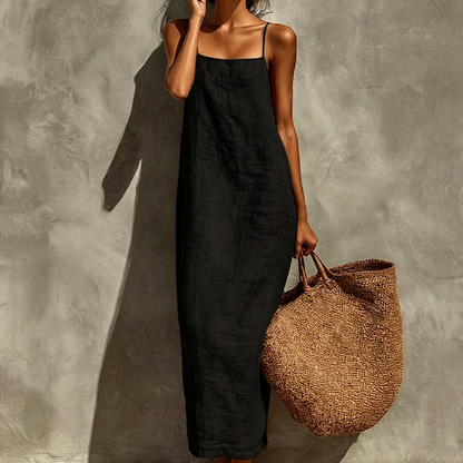 Verdelis - Vestido liso de estilo informal para mujer