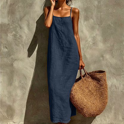 Verdelis - Vestido liso de estilo informal para mujer