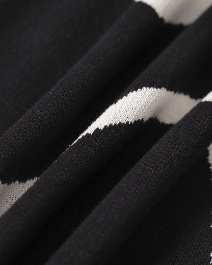 Black Wave - Vestido midi de punto con bajo en forma de sirena